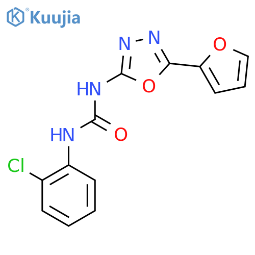 1-(2-chlorophenyl)-3-5-(furan-2-yl)-1,3,4-oxadiazol-2-ylurea structure