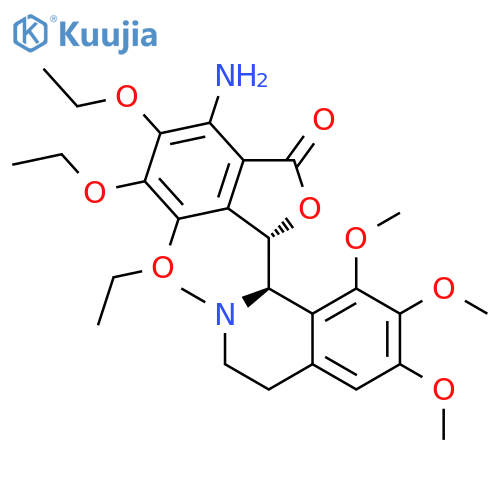 1(3H)-Isobenzofuranone,7-amino-4,5,6-triethoxy-3-(1,2,3,4-tetrahydro-6,7,8-trimethoxy-2-methyl-1-isoquinolinyl)-,[S-(R*,S*)]- (9CI) structure