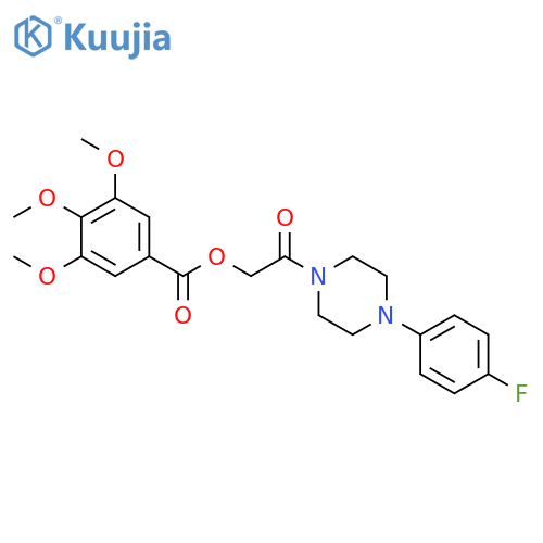 2-[4-(4-fluorophenyl)piperazin-1-yl]-2-oxoethyl 3,4,5-trimethoxybenzoate structure