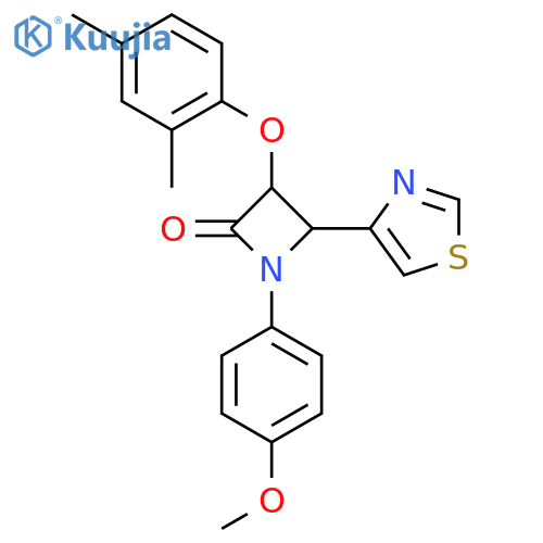 3-(2,4-Dimethylphenoxy)-1-(4-methoxyphenyl)-4-(1,3-thiazol-4-yl)azetidin-2-one structure