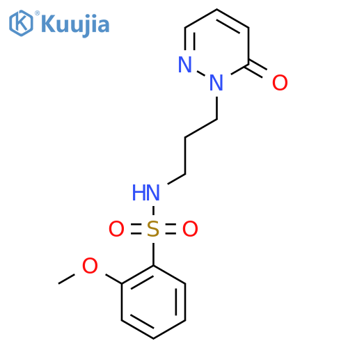 2-methoxy-N-3-(6-oxo-1,6-dihydropyridazin-1-yl)propylbenzene-1-sulfonamide structure