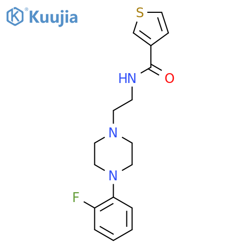 N-{2-4-(2-fluorophenyl)piperazin-1-ylethyl}thiophene-3-carboxamide structure