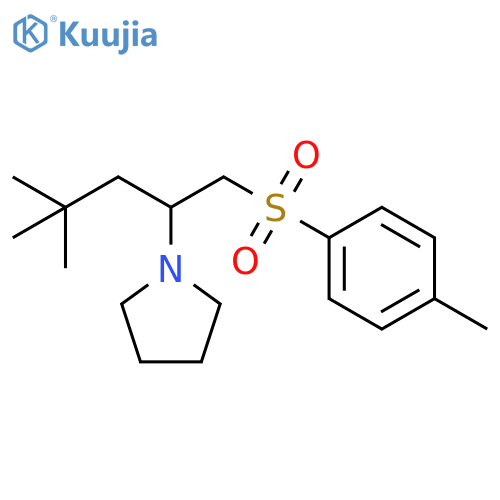 Pyrrolidine, 1-[3,3-dimethyl-1-[[(4-methylphenyl)sulfonyl]methyl]butyl]- structure