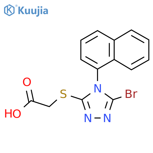 2-5-Bromo-4-(naphthalen-1-yl)-4H-1,2,4-triazol-3-ylthio-acetic Acid structure