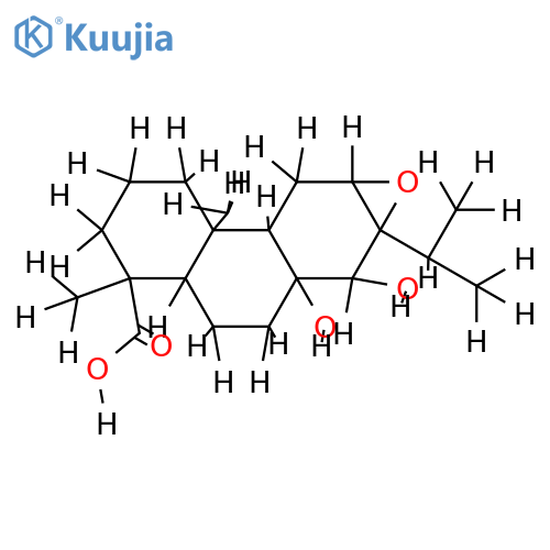 8beta,14alpha-dihydroxy-12,13alpha-epoxyabietan-18-oic acid structure