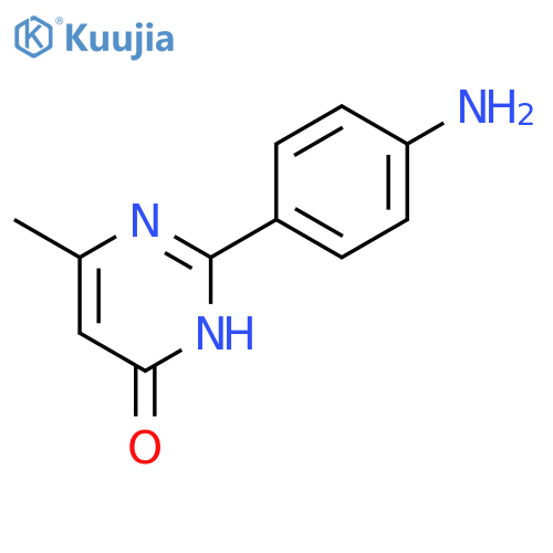 2-(4-aminophenyl)-6-methyl-3,4-dihydropyrimidin-4-one structure