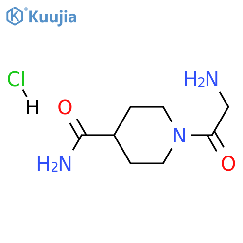 1-(2-aminoacetyl)piperidine-4-carboxamide hydrochloride structure