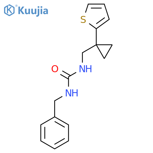 1-benzyl-3-{1-(thiophen-2-yl)cyclopropylmethyl}urea structure