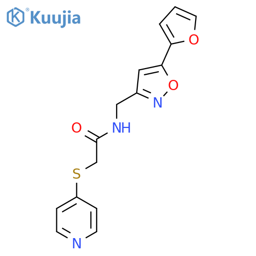 N-{[5-(furan-2-yl)-1,2-oxazol-3-yl]methyl}-2-(pyridin-4-ylsulfanyl)acetamide structure