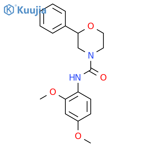 N-(2,4-dimethoxyphenyl)-2-phenylmorpholine-4-carboxamide structure