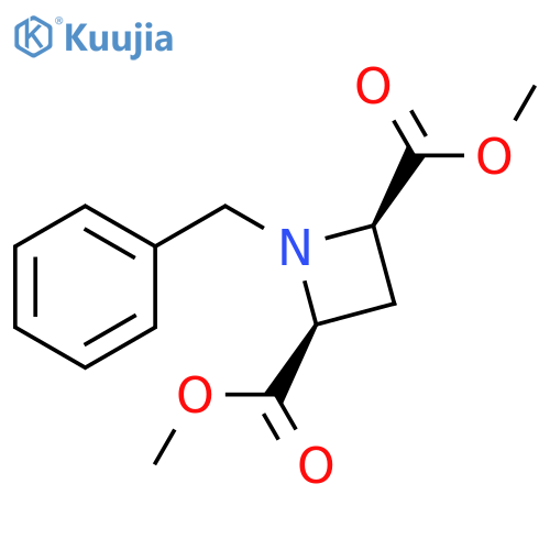 dimethyl cis-1-benzylazetidine-2,4-dicarboxylate structure