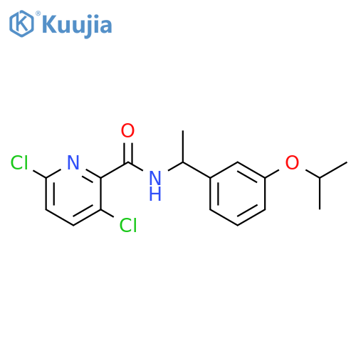 3,6-Dichloro-N-[1-[3-(1-methylethoxy)phenyl]ethyl]-2-pyridinecarboxamide structure