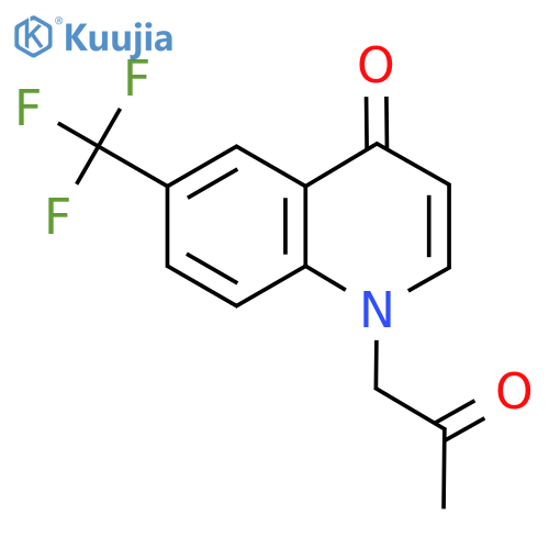 1-(2-Oxopropyl)-6-(trifluoromethyl)quinolin-4(1H)-one structure