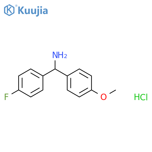 (4-fluorophenyl)(4-methoxyphenyl)methanamine hydrochloride structure