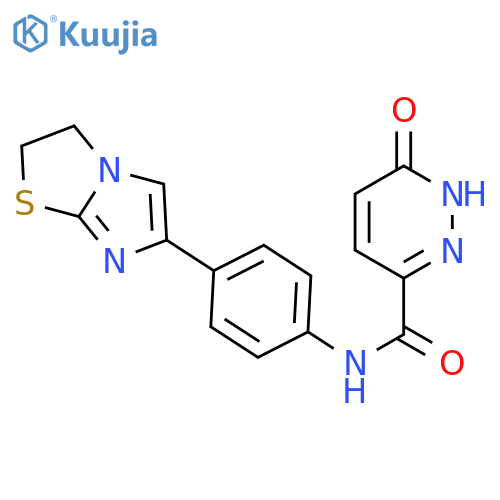 N-(4-{2H,3H-imidazo2,1-b1,3thiazol-6-yl}phenyl)-6-oxo-1,6-dihydropyridazine-3-carboxamide structure