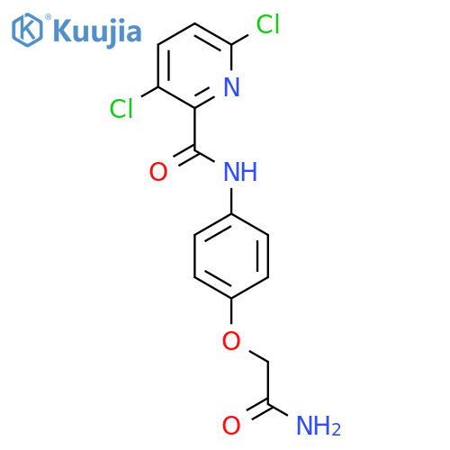 N-[4-(carbamoylmethoxy)phenyl]-3,6-dichloropyridine-2-carboxamide structure