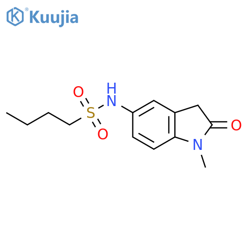 N-(1-methyl-2-oxo-2,3-dihydro-1H-indol-5-yl)butane-1-sulfonamide structure