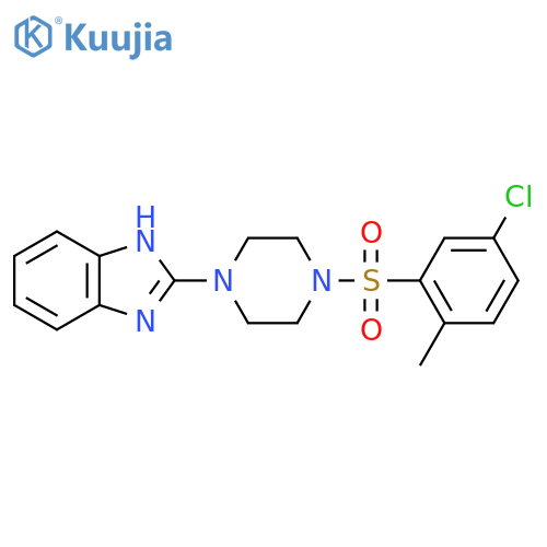 2-4-(5-chloro-2-methylbenzenesulfonyl)piperazin-1-yl-1H-1,3-benzodiazole structure