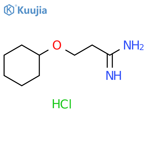 3-(cyclohexyloxy)propanimidamide hydrochloride structure