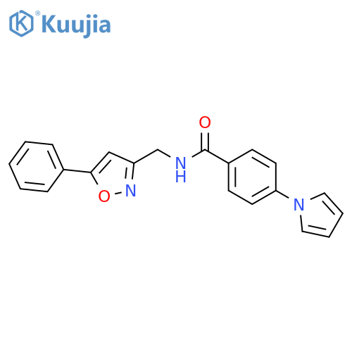 N-(5-phenyl-1,2-oxazol-3-yl)methyl-4-(1H-pyrrol-1-yl)benzamide structure
