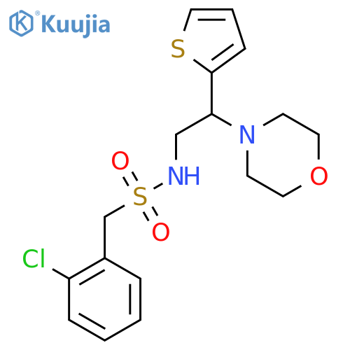 1-(2-chlorophenyl)-N-2-(morpholin-4-yl)-2-(thiophen-2-yl)ethylmethanesulfonamide structure