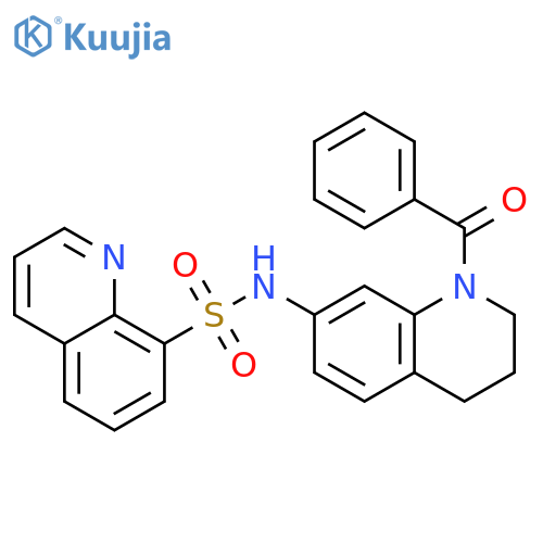 N-(1-benzoyl-1,2,3,4-tetrahydroquinolin-7-yl)quinoline-8-sulfonamide structure