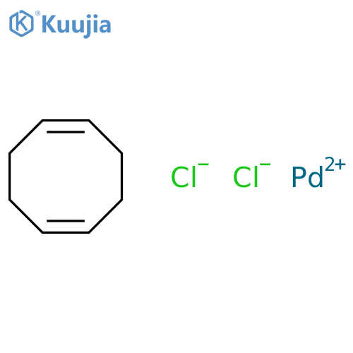 Dichloro(1,2,5,6-η)-1,5-cyclooctadiene-palladium structure