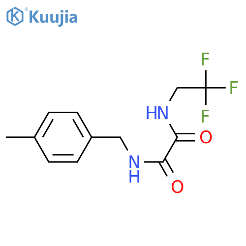 N'-(4-methylphenyl)methyl-N-(2,2,2-trifluoroethyl)ethanediamide structure