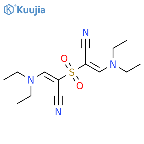 (2E)-2-(1E)-1-cyano-2-(diethylamino)eth-1-ene-1-sulfonyl-3-(diethylamino)prop-2-enenitrile structure