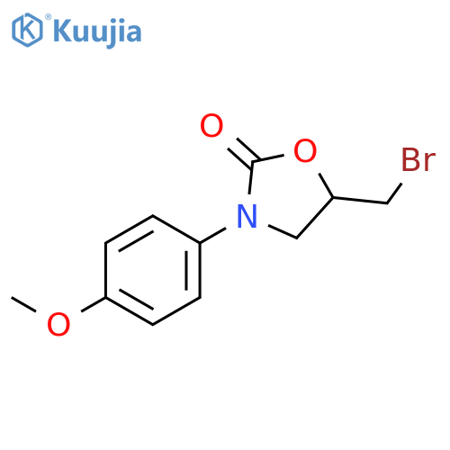 5-(Bromomethyl)-3-(4-methoxyphenyl)-1,3-oxazolidin-2-one structure