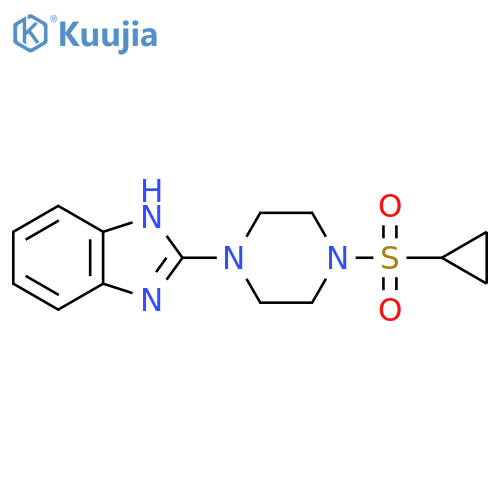 2-4-(cyclopropanesulfonyl)piperazin-1-yl-1H-1,3-benzodiazole structure