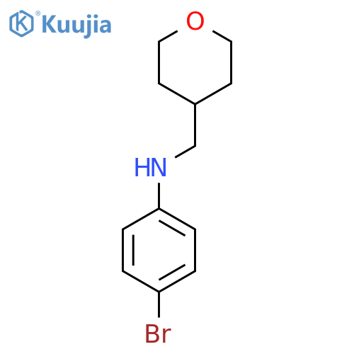 4-bromo-N-[(oxan-4-yl)methyl]aniline structure
