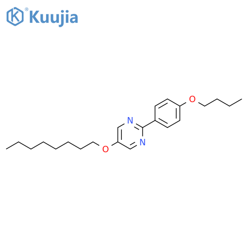 Pyrimidine, 2-(4-butoxyphenyl)-5-(octyloxy)- structure
