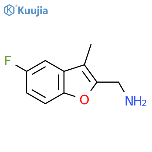 (5-Fluoro-3-methyl-1-benzofuran-2-yl)methanamine structure