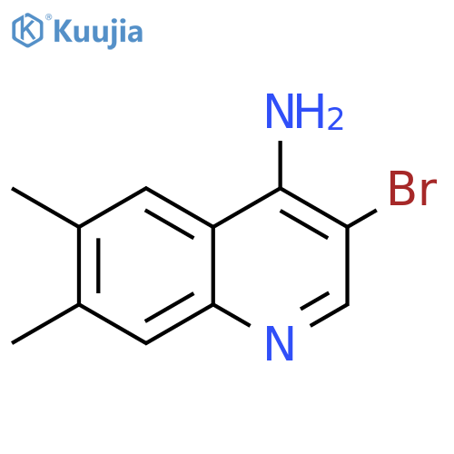 4-Amino-3-bromo-6,7-dimethylquinoline structure