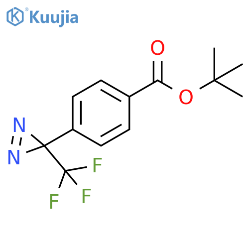 Benzoic acid, 4-[3-(trifluoromethyl)-3H-diazirin-3-yl]-, 1,1-dimethylethyl ester structure