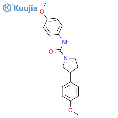 N,3-bis(4-methoxyphenyl)pyrrolidine-1-carboxamide structure