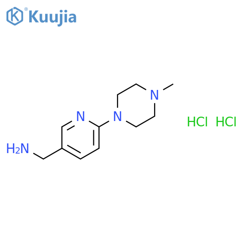 1-[6-(4-methylpiperazin-1-yl)pyridin-3-yl]methanamine dihydrochloride structure