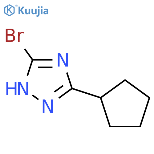 5-Bromo-3-cyclopentyl-1H-1,2,4-triazole structure