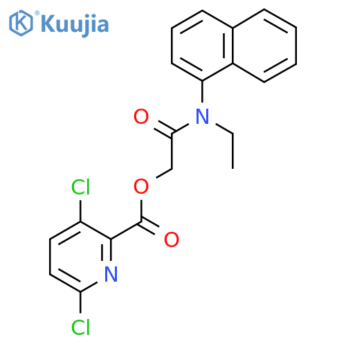 [Ethyl(naphthalen-1-yl)carbamoyl]methyl 3,6-dichloropyridine-2-carboxylate structure