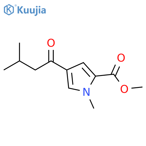 methyl 1-methyl-4-(3-methylbutanoyl)-1H-pyrrole-2-carboxylate structure