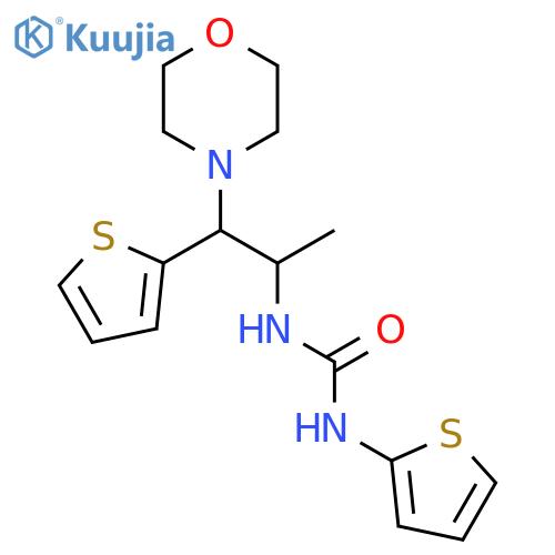 1-1-(morpholin-4-yl)-1-(thiophen-2-yl)propan-2-yl-3-(thiophen-2-yl)urea structure