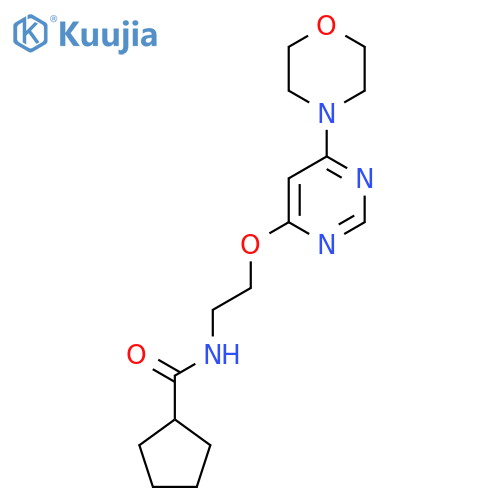 N-(2-{[6-(morpholin-4-yl)pyrimidin-4-yl]oxy}ethyl)cyclopentanecarboxamide structure