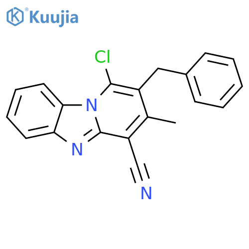 12-benzyl-13-chloro-11-methyl-1,8-diazatricyclo[7.4.0.0^{2,7}]trideca-2(7),3,5,8,10,12-hexaene-10-carbonitrile structure