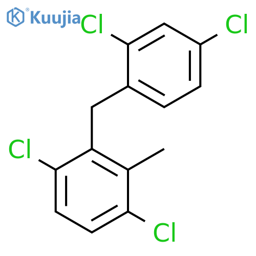 Benzene, 1,4-dichloro-2-[(2,4-dichlorophenyl)methyl]-3-methyl- structure