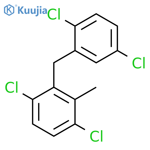 Benzene, 1,4-dichloro-2-[(2,5-dichlorophenyl)methyl]-3-methyl- structure