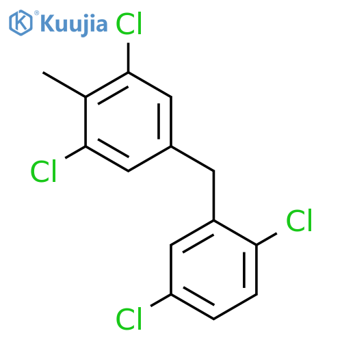 Benzene, 1,3-dichloro-5-[(2,5-dichlorophenyl)methyl]-2-methyl- structure