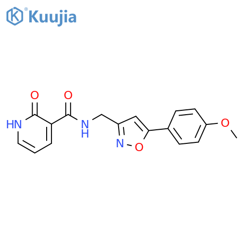 N-{5-(4-methoxyphenyl)-1,2-oxazol-3-ylmethyl}-2-oxo-1,2-dihydropyridine-3-carboxamide structure
