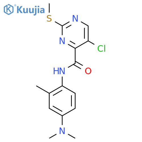 5-chloro-N-[4-(dimethylamino)-2-methylphenyl]-2-(methylsulfanyl)pyrimidine-4-carboxamide structure