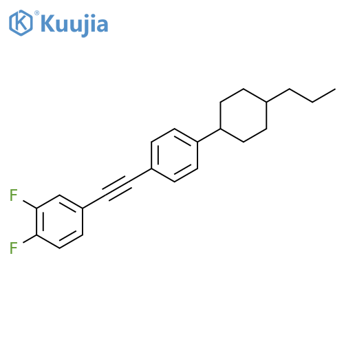 Benzene, 1,2-difluoro-4-[[4-(trans-4-propylcyclohexyl)phenyl]ethynyl]- structure